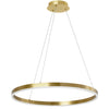 Dainolite Circulo Chandelier 34w Aged Brass Finish White Acrylic Diffuser Lamp