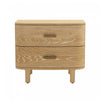 Solara Contemporary 30\" Solid Wood Nightstand in Natural Oak (2-Drawer)