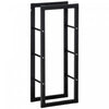 Homcom Firewood Rack Log Holder Fireplace Storage Rack With Handles And 220 Lbs. Weight Capacity, 15.7\" X 9.8\" X 39.4\", Black