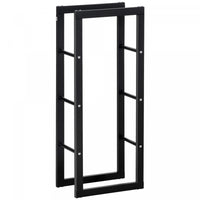 Homcom Firewood Rack Log Holder Fireplace Storage Rack With Handles And 220 Lbs. Weight Capacity, 15