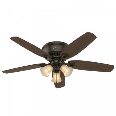 Builder Low Profile Ceiling Fan with Light Fixture - Bronze | Ventilateur de plafond à profil bas du constructeur avec luminaire - Bronze