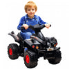Qaba 6v Kids Atv Quad, 4 Wheeler Battery Powered Ride-On Electric Vehicle For Kids With Music, Forward, For Boys Girls Toddlers Ages 2-6 Years, Black