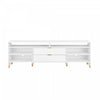 Dumbo Modern 85\" Fluted TV Stand in White