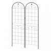 Outsunny 2 Pcs Garden Trellis For Climbing Plants, Outdoor Metal Trellis