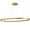 Dainolite Circulo Horizontal Chandelier 63w Aged Brass Finish White Silicone Diffuser Lamp
