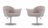 Voyager Modern Woven Blend Swivel Lounge Chair in Barley - Set of 2
