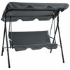 Outsunny 3-seat Patio Swing Chair With Adjustable Canopy Grey