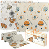 Qaba Baby Play Mat 77\" X 69\", Extra Large Double Sided Foldable Crawling Mat For Babies And Toddlers, Reversible & Waterproof Foam Floor Pad For Infants, Astronaut & Planet Theme
