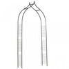 Outsunny 8ft Garden Arch Trellis For Climbing Plants, Decorative Metal Arbor For Wedding, Party, Event, Holiday, Black