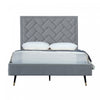 Crosby Modern Upholstered Velvet Full Bed in Gray