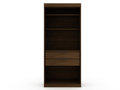 Mulberry Contemporary Modern 36" Wardrobe Closet in Chestnut Brown | Armoire contemporaine moderne Mulberry 36" en brun chataigne