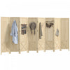 HOMCOM 4.7' 8 Panel Room Divider with Pegboard Display for Indoor, Natural