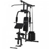 Soozier Multifunction Home Gym Equipment, Strength Training Workout Station With 100lbs Weight Stack For Lat Pulldown, Leg Extensions, Preacher Bicep Curls, Triceps Pulldowns, Chest Press