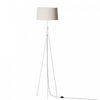 66\" White Sleek Crossed Legs Floor Lamp with Fabric Shade