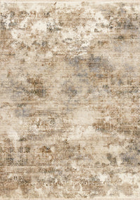 Sydney Beige Grey Cream Distressed Area Rug - 5'3