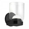 Dainolite Nadine LED Wall Sconce 10w Matte Black Clear Glass Lamp