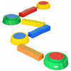 Outsunny 8pcs Kids Balance Beam, Balance Bridge With Non-slip Surface & Bottom, Stackable Stepping Stones For Toddler, Balance Strength Coordination Training, Multicoloured