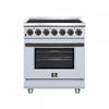 Forno Massimo 30 Inch Freestanding Electric Range, 5 radiant burners, 4.32 cu.ft., White -FFSEL6020-30WHT