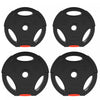 Soozier Set Of 4 1-inch Weight Plates With 3 Grips, 2 X 17lbs + 2 X 11lbs