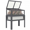 Outsunny Raised Garden Bed with Flip-Up Greenhouse Top, Grey