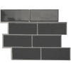Smart Tiles Peel and Stick 4-Sheet 12 x 9 Backsplash - Metro Grigio