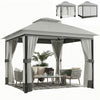 Outsunny 10' x 10' Patio Gazebo, UPF50+ Double Roof Outdoor Gazebo