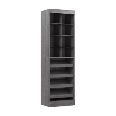 Bestar Pur 25 W Closet Shoe Organizer - Bark Grey|Organisateur de garde-robe pour chaussures Pur de Bestar de 25 po (L) - gris écorce