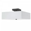 Dainolite Seren 3 Light Semi-flush Mount Matte Black White Shade Lamp