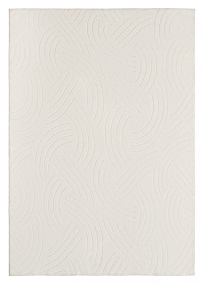 Velvet Crescent Cream Washable Shag Area Rug 5'x7' Indoor Area Rug | Tapis A Poils Longs Lavable En Velours Creme Crescent 5'x7'