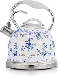 Laura Ashley Stainless Steel Stovetop China Rose Tea Kettle - VQ-SBNK057-LACR-CA