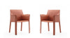 Vogue Modern Vegan Leather Dining Chair in Clay - Set of 2
