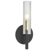 Dainolite Wand 1 Light Wall Sconce Matte Black/Aged Brass Frosted Glass Lamp