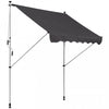 Outsunny 6.6'x5' Manual Retractable Patio Awning Window Door Sun Shade Deck Canopy Shelter Water Resistant Uv Protector Grey