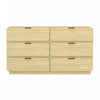 Chrystie Contemporary Modern 60\" Dresser in Natural (6-Drawer)