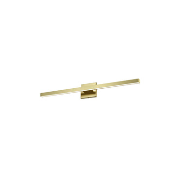 Dainolite Arandel Vanity Light 4"d 18w LED Aged Brass White Acrylic Diffuser Lamp|Lumière de coiffeuse Arandel de Dainolite de 4 po de diamètre en acrylique blanc qui diffuse la lumière, avec fini laiton vieilli et ampoule à DEL de 18 W