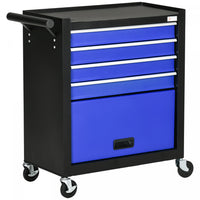 Durhand 4-drawer Tool Chest With 4 Wheels Rolling Tool Organizer