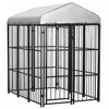 Pawhut 6 X 4 X 6ft Dog Kennel For Medium And Large Dogs, Outdoor Dog Playpen House With Uv-resistant Roof, Heavy-duty Chain Link And Secure Lock