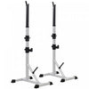 Soozier 2-piece Barbell Rack, 53.5\"-69.3\" Height Adjustable Squat Rack Bench Press Rack, 440lbs Capacity