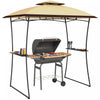 Outsunny 8' X 5' Grill Gazebo, Double Tiered Barbecue Gazebo, Beige