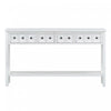 Michael Solid Wood Console Table For Entryway With Storage Drawers And Bottom Shelf - White