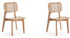 Manhattan Comfort Versailles Set Of 2 Square Dining Chairs - Natural Cane