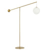 Dainolite Holly 1 Light Floor Lamp 106\" H Aged Brass Opal White Glass