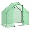 Outsunny 6'x3.3'x5.5' Walk-in Garden Greenhouse With Door And Top Window, Portable Mini Greenhouse For Plants Flowers Herbs, Outdoor Hot House Growing Tent With Steel Frame, Green Pe Cover