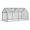 Outsunny 47\"x24\"x24\" Portable Mini Tunnel Greenhouse With 2 Windows, Clear