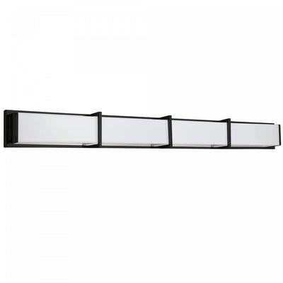 Dainolite Winston Vanity Light 72w Matte Black Light White Acrylic Diffuser Lamp|Lumière de coiffeuse Winston de Dainolite en acrylique blanc qui diffuse la lumière, avec fini noir mat et ampoule de 72 W