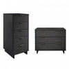 Granville Modern 2-Piece Dresser Set in Charcoal Gray