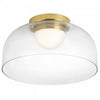 Dainolite Nadine 11.75\"dia. LED Flush Mount 10w Aged Brass Clear Glass Lamp