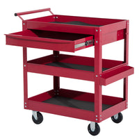 Homcom 3 Tray Rolling Tool Cart With Drawer