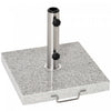 Outsunny 55 lbs Marble Square Umbrella Stand Base w/ Wheels, Grey