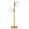 Dainolite Folgar 2 Light Table Lamp Aged Brass Finish Opal White Glass